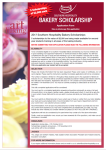 Bakery scholarship form